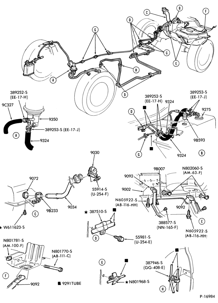Схема 4 CYL. 2.3L (140 C.I.D.) - EXC. TC (TURBO)-Fuel system
