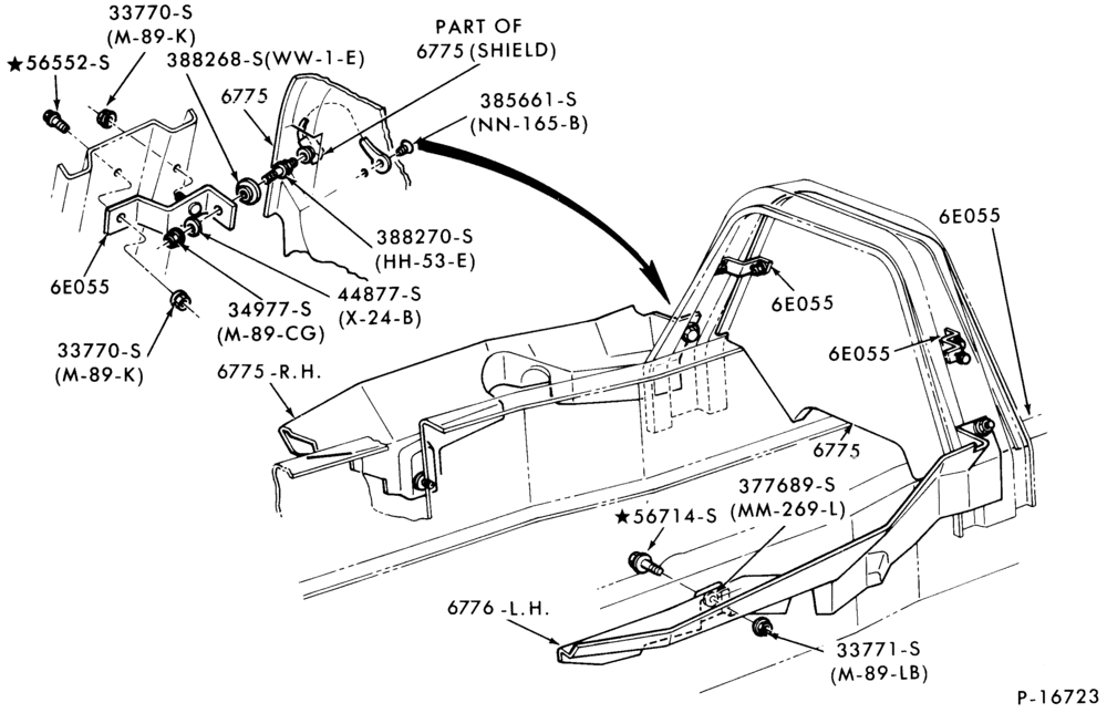 Схема 8 CYL. 8.2L (501 C.I.D.) DIESEL DETROIT 990-C-CT800-R.H. and L.H. (rear)(1981/)