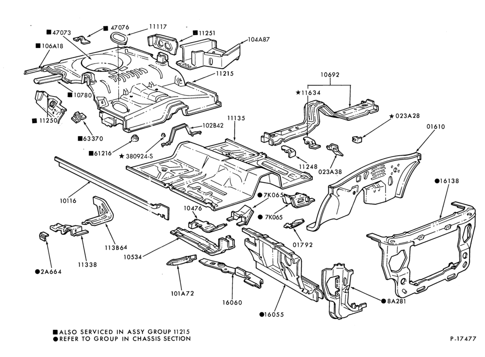 Схема SHEET METAL-54 - lower body - Page B
