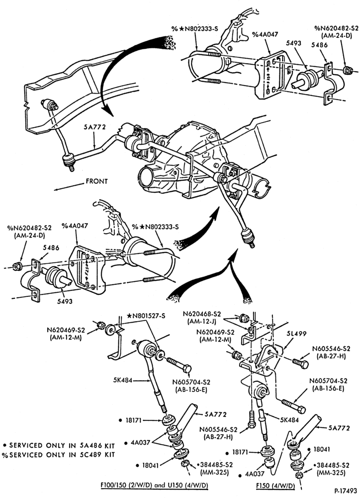 Схема REAR SUSPENSION-REAR SUSPENSION- stabilizer bar-F100/150