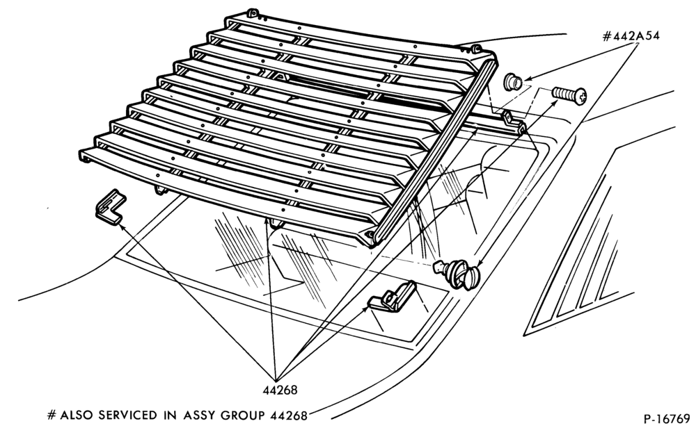 Схема LIFT/TAILGATE, LUGGAGE & BACK WINDOW-Louver kit - back window (adhesive attachment design)