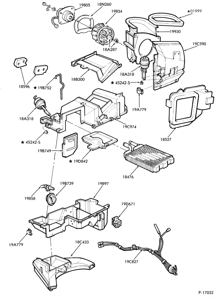 Схема AIR CONDITIONER-Heater- heater parts