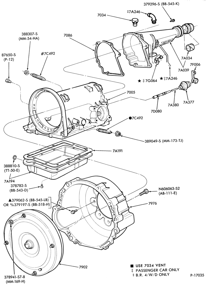 Схема C5 TYPE - INTERNAL PARTS-INTERNAL PARTS- case, converter assy., extension, housing and related parts-A,MA,F,MF,G,MG,J,P,MP