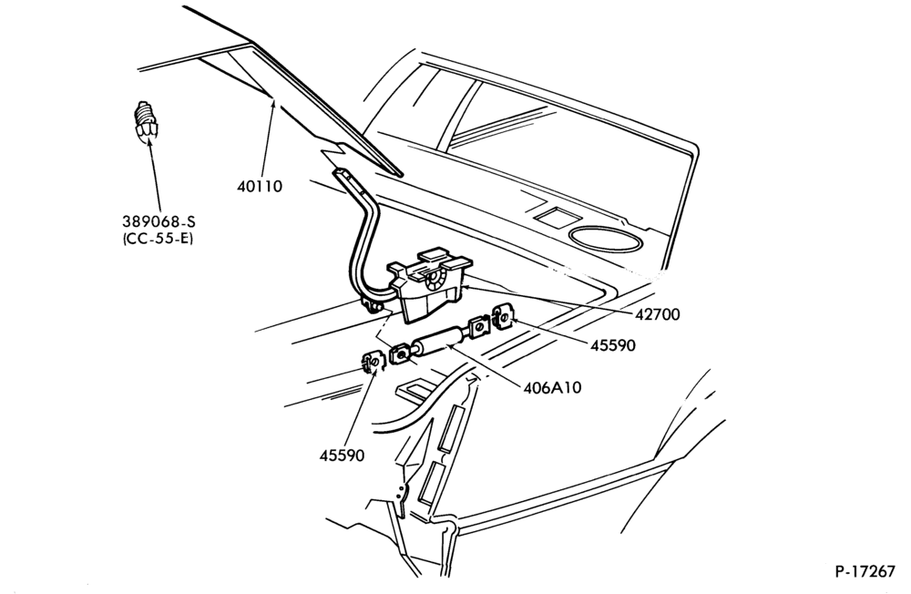 Схема LIFT/TAILGATE, LUGGAGE & BACK WINDOW-Hinge and lift - luggage compartment door