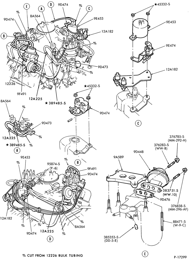 Схема 8 CYL. 4.2L (255 C.I.D.)-recirculation (E.G.R.)- Calif.