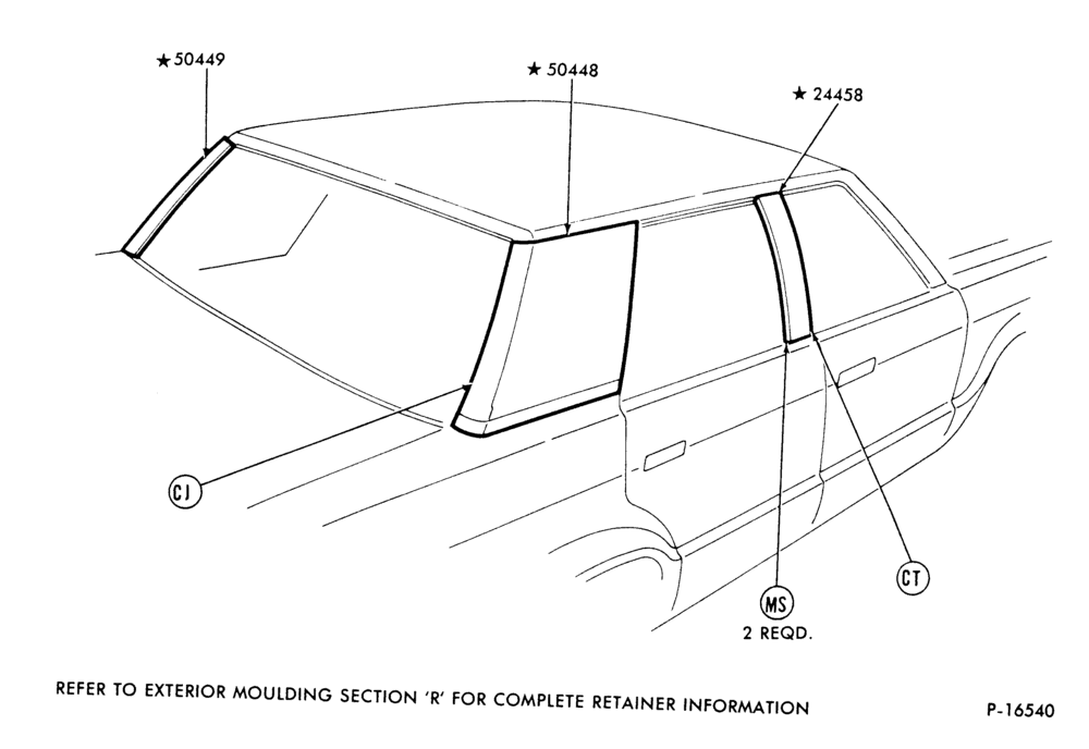Схема ROOF SIDE PANEL AND BODY PILLAR - BODY TYPE 54