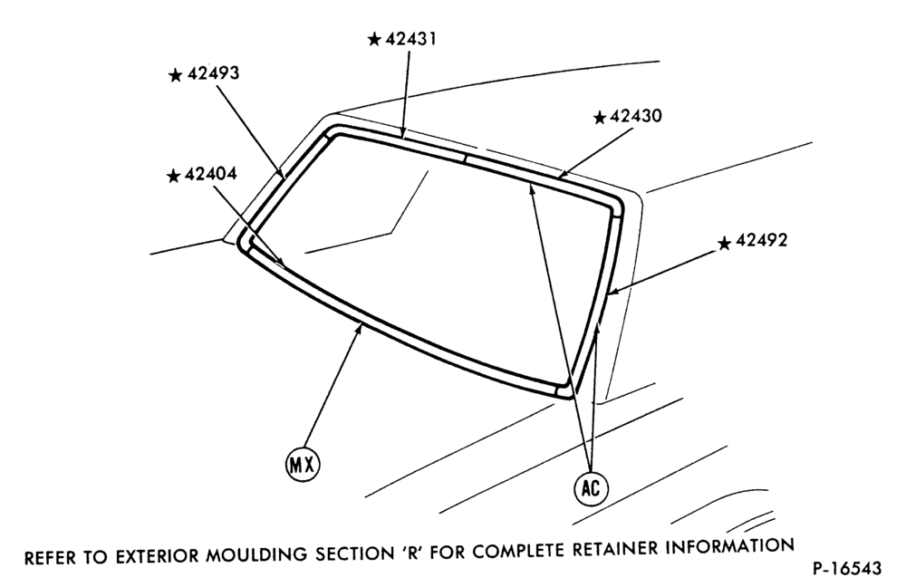 Схема BACK WINDOW - BODY TYPE 54, 66