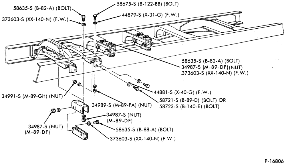 Схема DRIVELINE SUPPORT BRACKETS--LTL900