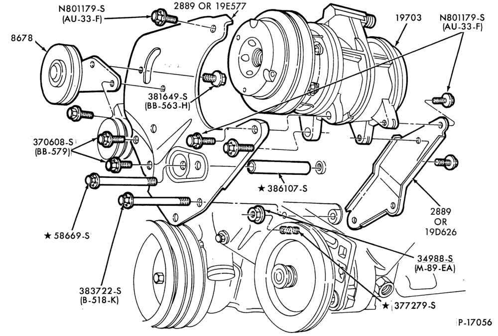 Схема AIR CONDITIONING-Bezels and Controls  - built - Super/Van Wagon - HR-8 cyl. 302 (5.0L) and 351W (5.8L)-exc. E.F.I.-E100/350