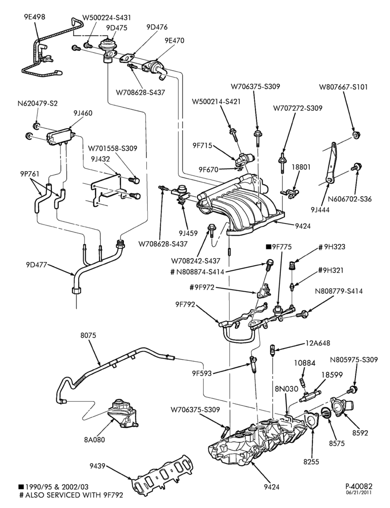 Схема 6 CYL. 3.0L - EXC. DOHC-Fuel injection manifold, injectors, valves & wiring