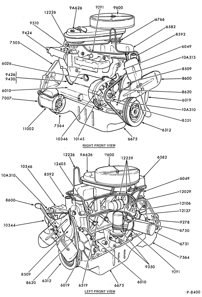 Схема 6 CYL. 4.9L (300 C.I.D.)-Engine assembly