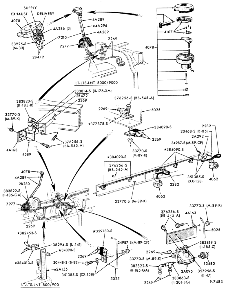 Схема SHIFT SYSTEM-(1983/)-single and tandem-L-LN-LNT-LT-