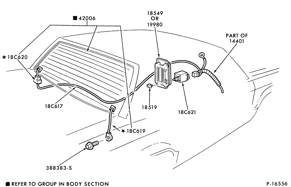 Схема AIR CONDITIONER-Heated back window B/T 54 & 66