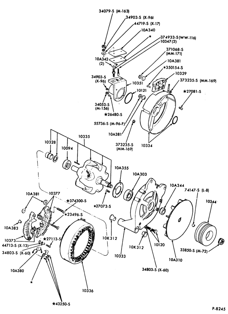 Схема ALTERNATORS-Alternator-Leece/Neville-90 and 105 amp.-small frame