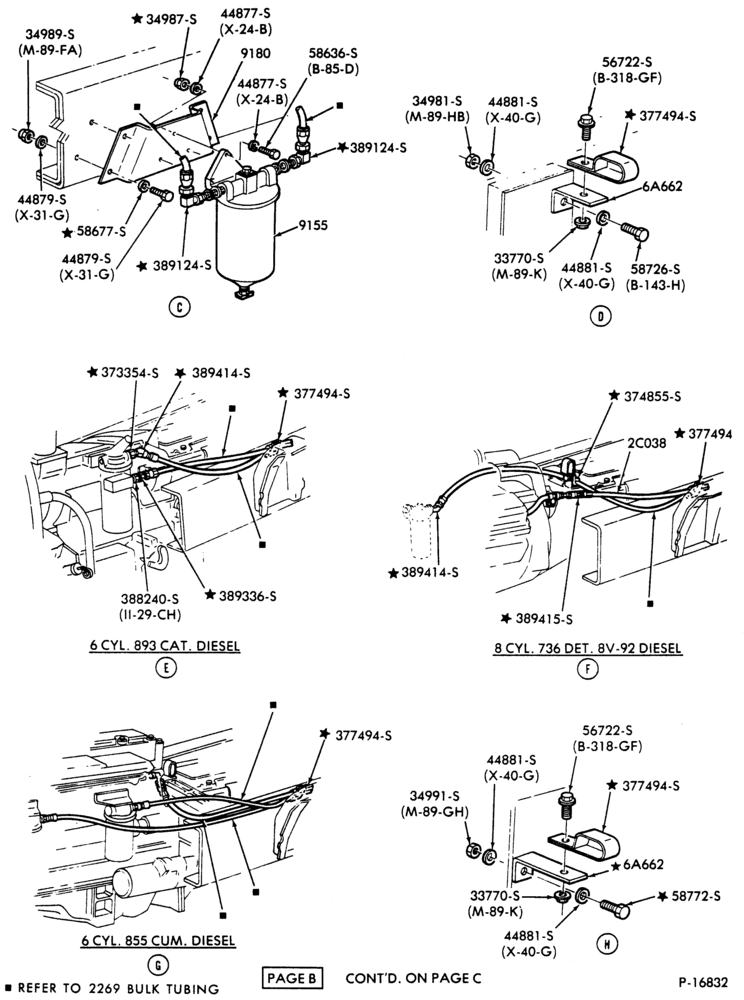 Схема DETROIT 8V-92T-cyl. tanks - Page B
