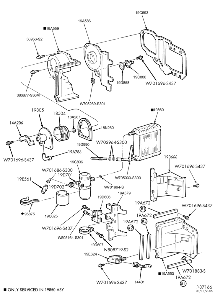 Схема AIR CONDITIONER-Evaporator - integral A/C - with EATC