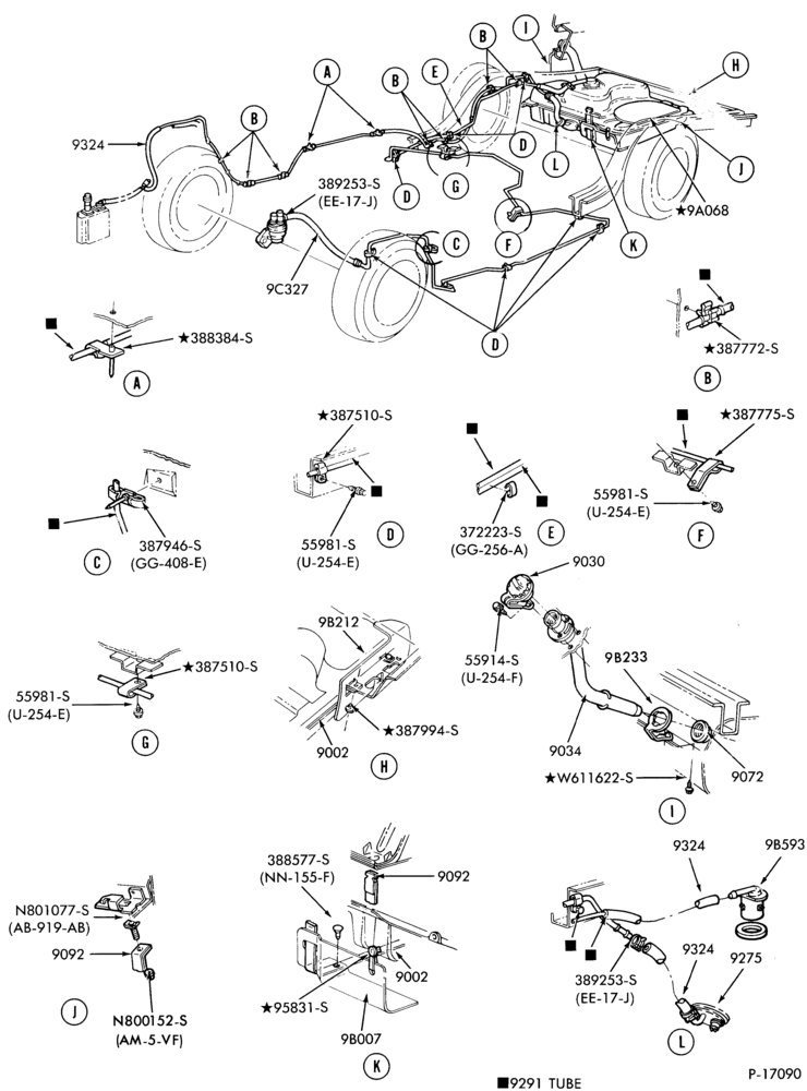 Схема 6 CYL. 3.3L (200 C.I.D.)-Fuel system- body type 74D
