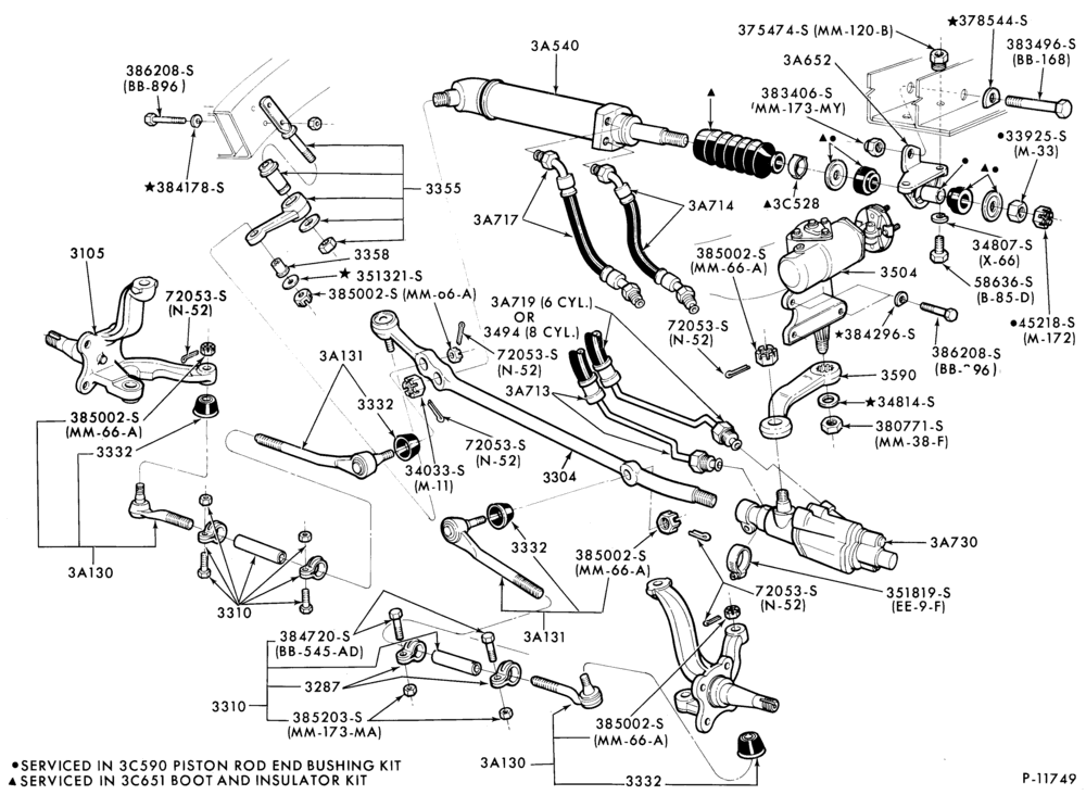 Схема STEERING-Steering linkage
