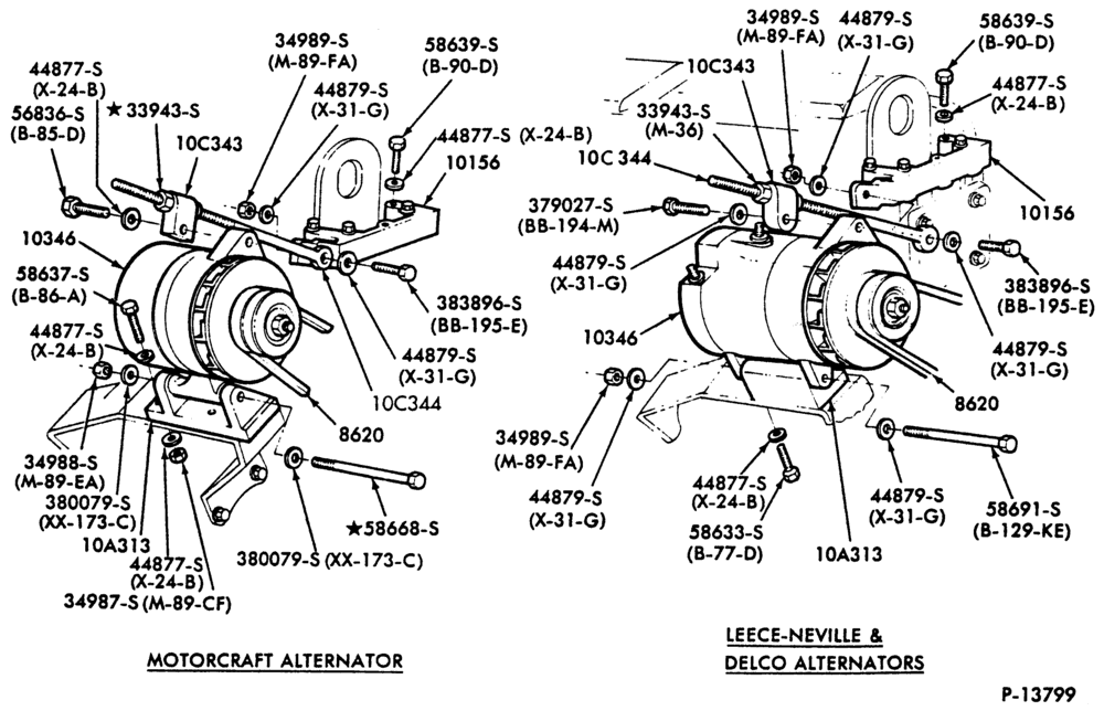 Схема ALTERNATOR MOUNTING PARTS-CL-CLT900-6 cyl. Caterpillar diesel