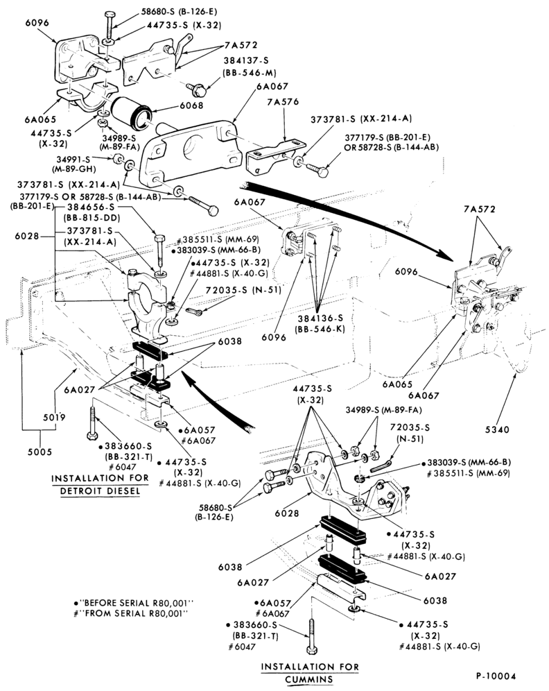 Схема V6 CYL. 9.0L (552 C.I.D.) DIESEL - DETROIT 6V-92-(front and rear)-LN-LNT900