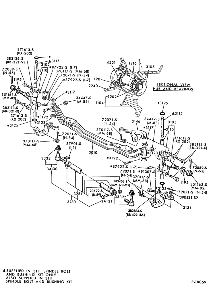 Схема FRONT AXLE AND LINKAGE-5.5M-F600