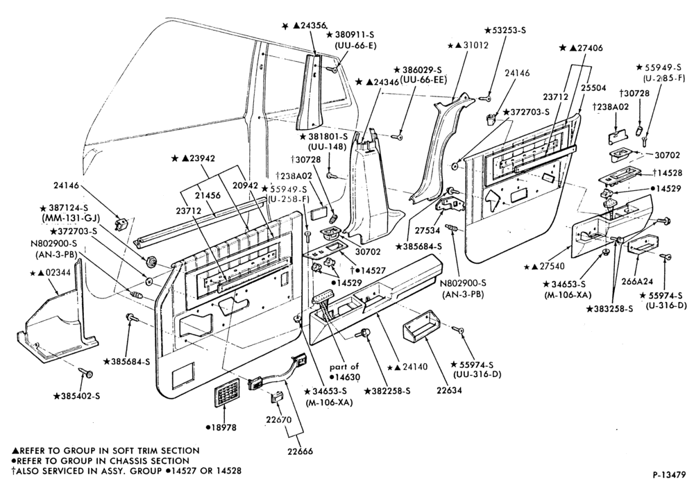 Схема SOFT, INTERIOR TRIM-Interior trim parts - trim panels
