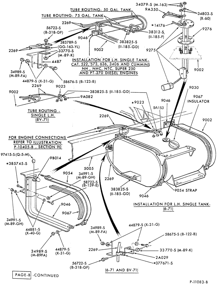 Схема 8 CYL. 10.4L (636 C.I.D.) DIESEL-round step tanks-Page B