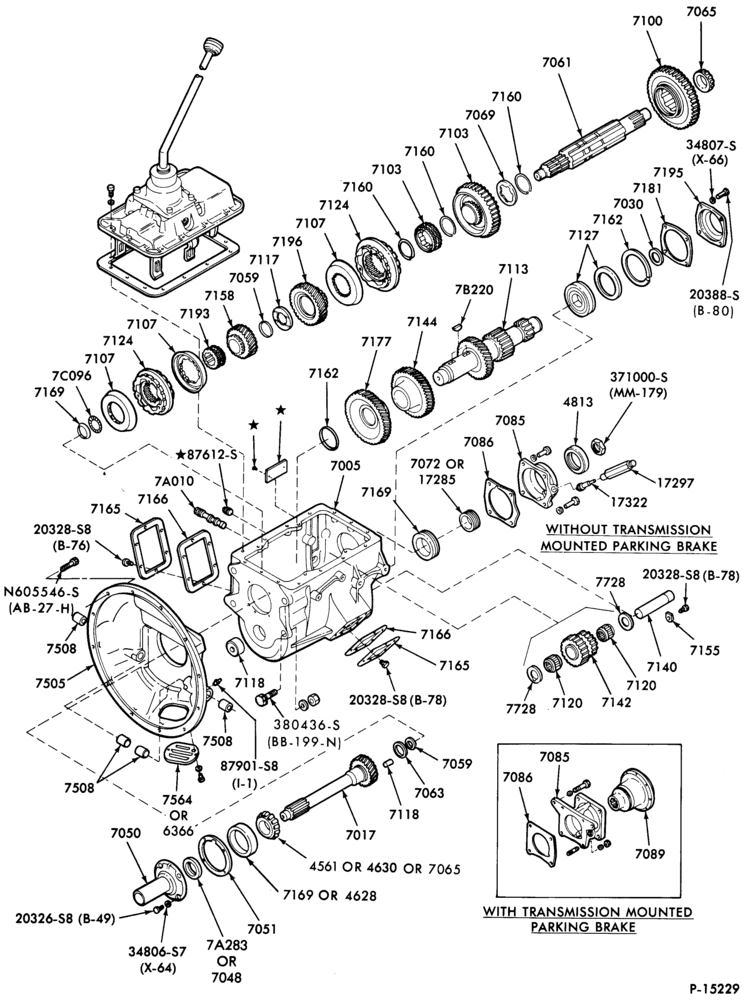 Схема INTERNAL PARTS-5 speed - Clark 280 Series - typical-F-FT600/900