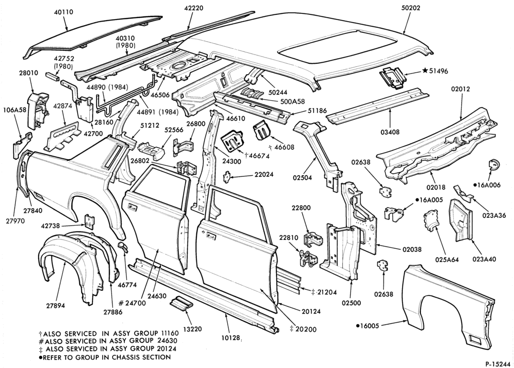 Схема SHEET METAL-54 - upper body