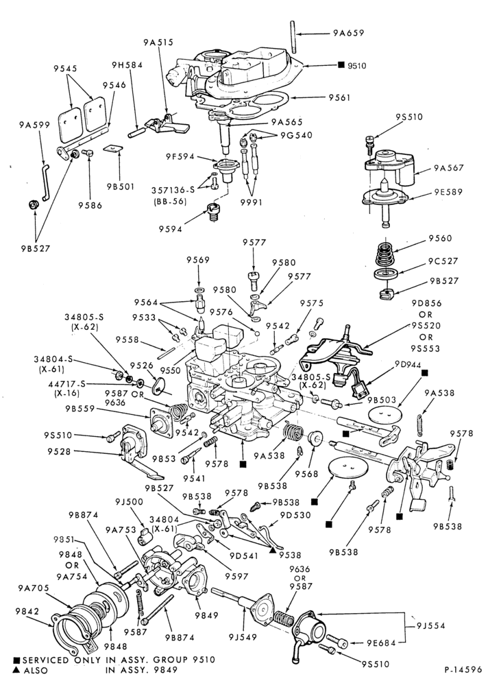Схема 4 CYL. 2.3L (140 C.I.D.) - TC (TURBO)-Carburetor - Holley 2/B (5200)