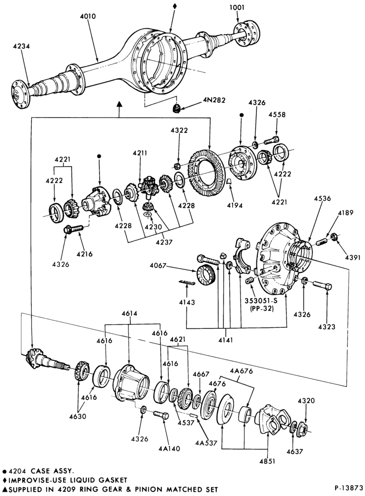 Схема REAR AXLE-Single reduction rear rear axle-SQHP-CLT-LNT-LT-LTA-