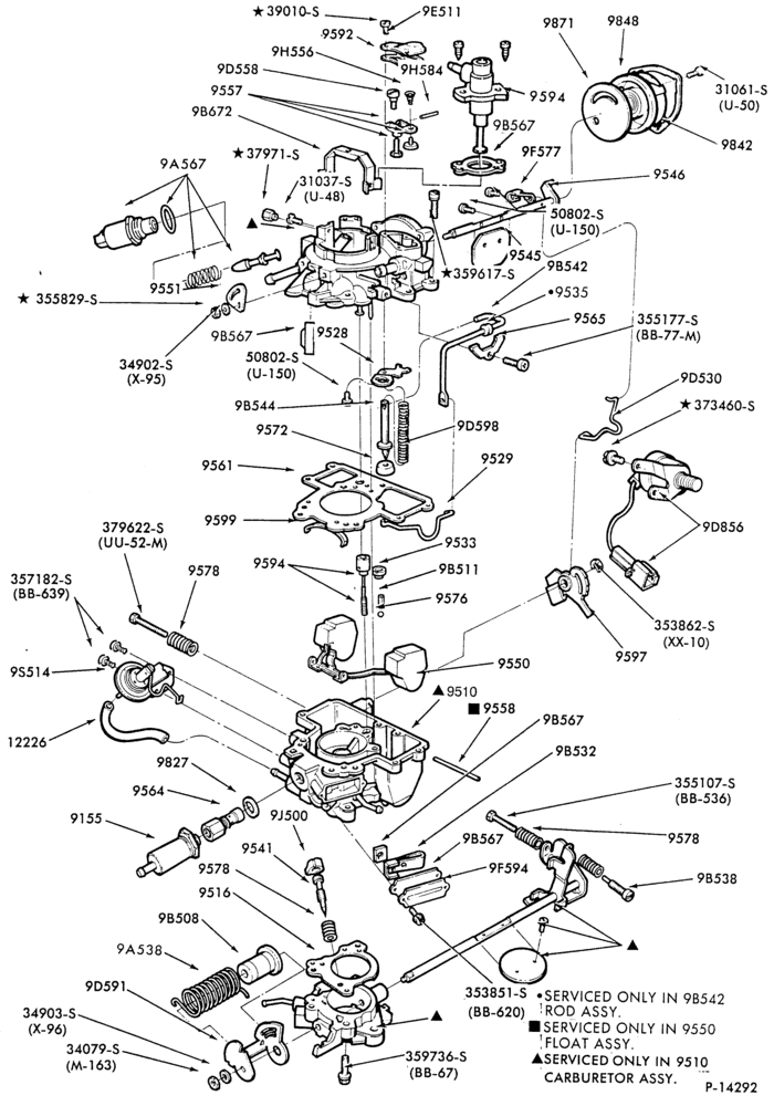 Схема 6 CYL. 3.3L (200 C.I.D.)-Carburetor - Holley 1/B