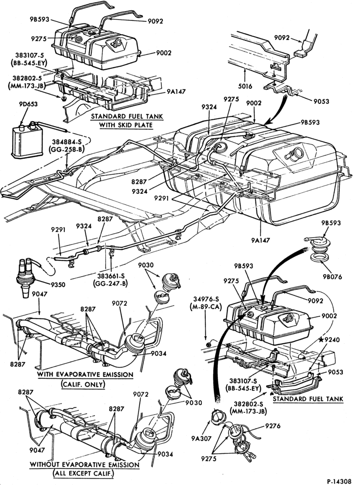 Схема 8 CYL. 6.6L (400 C.I.D.)-GAS-U150-w/aft axle tank