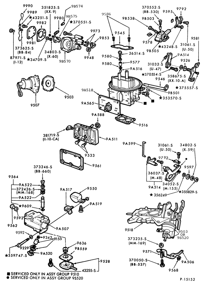 Схема 8 CYL. 6.1L, 7.0L (370, 429 C.I.D.) GAS-2300-(Holley 2/B)