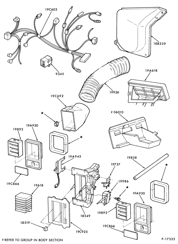 Схема AIR CONDITIONER-Controls and Ducts- built-in (w/integrated controls)