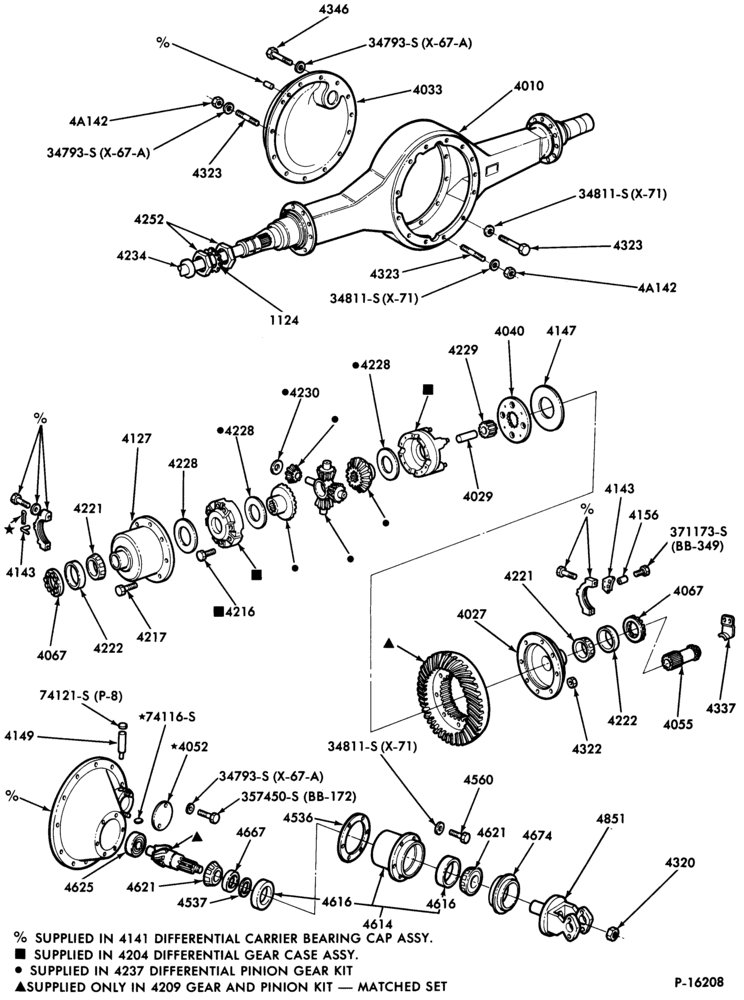 Схема REAR AXLE-Planetary double reduction rear rear axle-RP440 and RP460-LNT-LT-LTA-LTL-