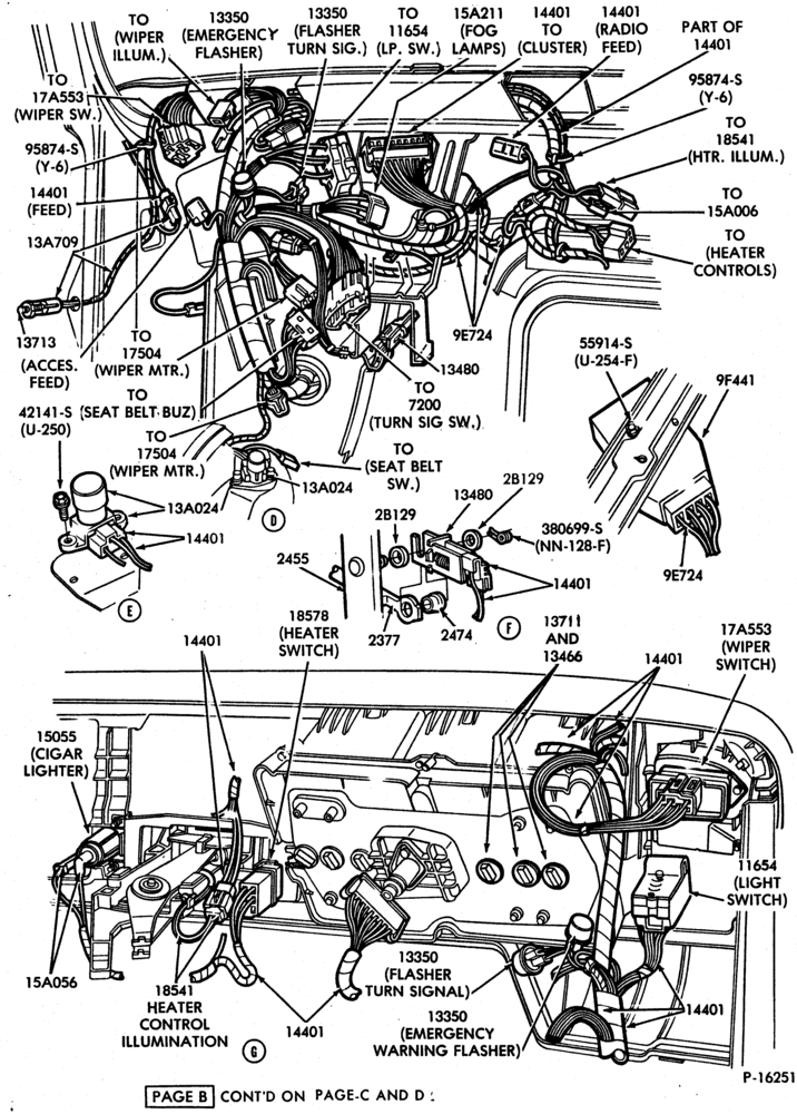 Схема ELECTRICAL SYSTEMS-Wiring system - engine L.H. & R.H. - instrument panel-E100/350