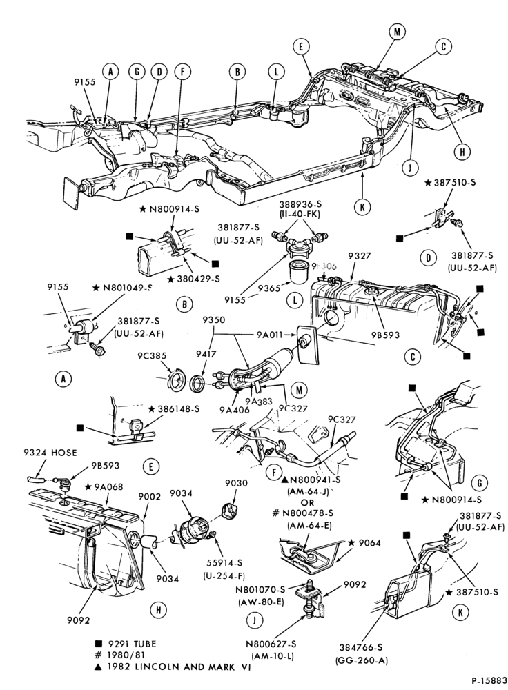 Схема 8 CYL. 5.0L (302 C.I.D.)-Fuel system - w/E.F.I.