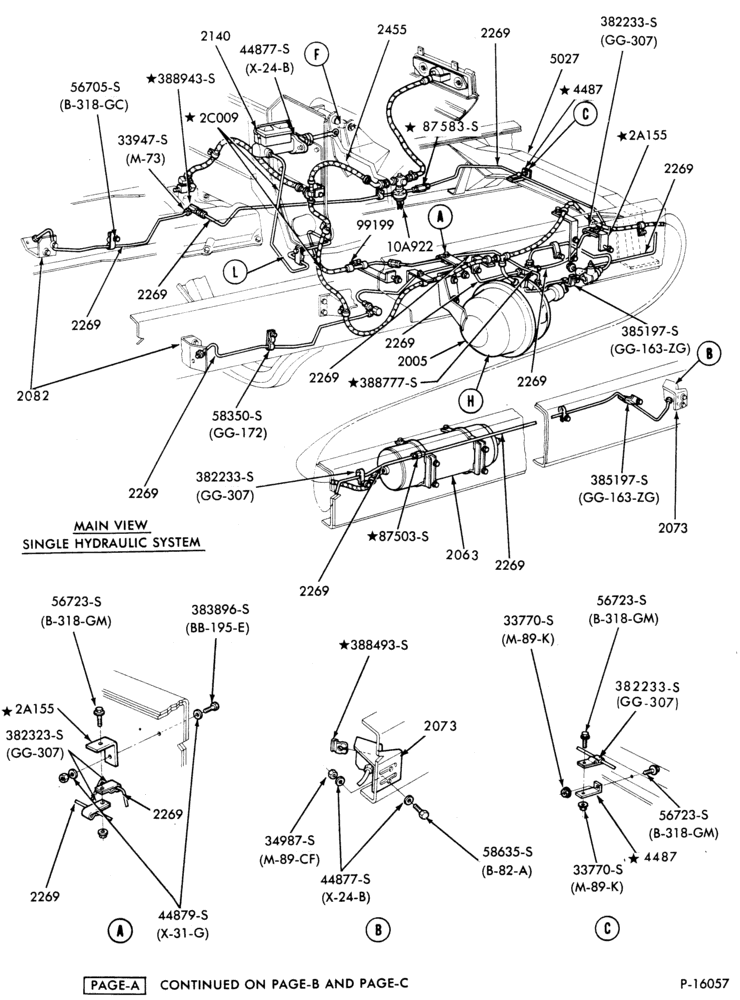 Схема BRAKE SYSTEMS-(1980/83) - single w/vacuum booster - Page A-F-FT600/800