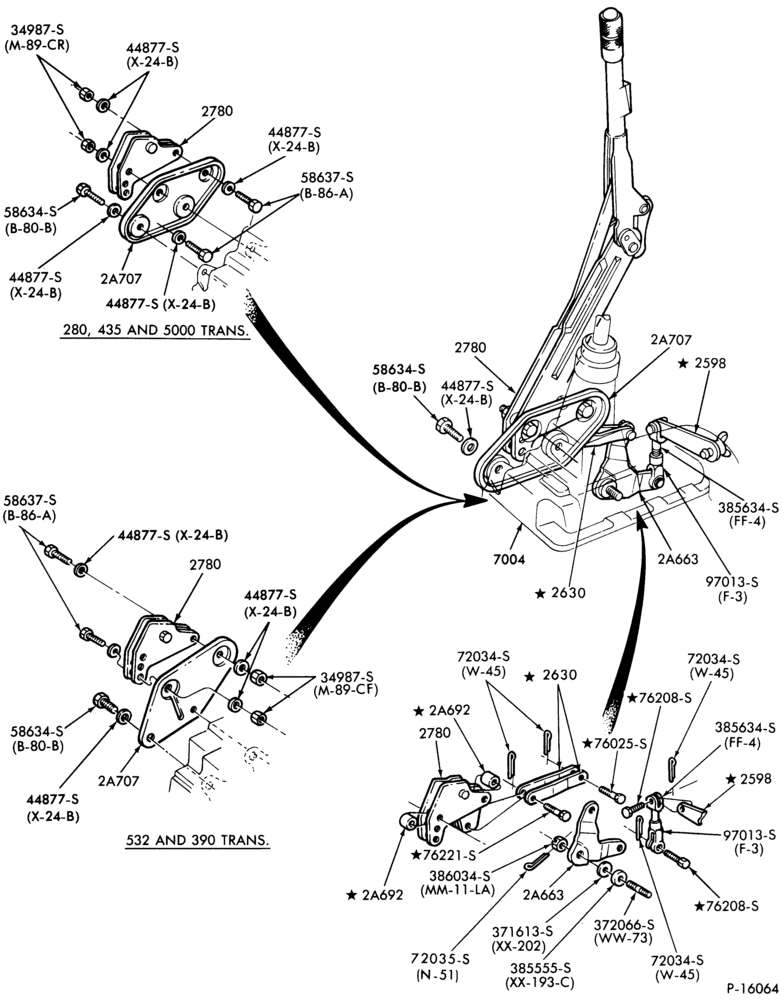Схема PARKING BRAKES-Parking brake system - Lever - trans. mounted-B600/700