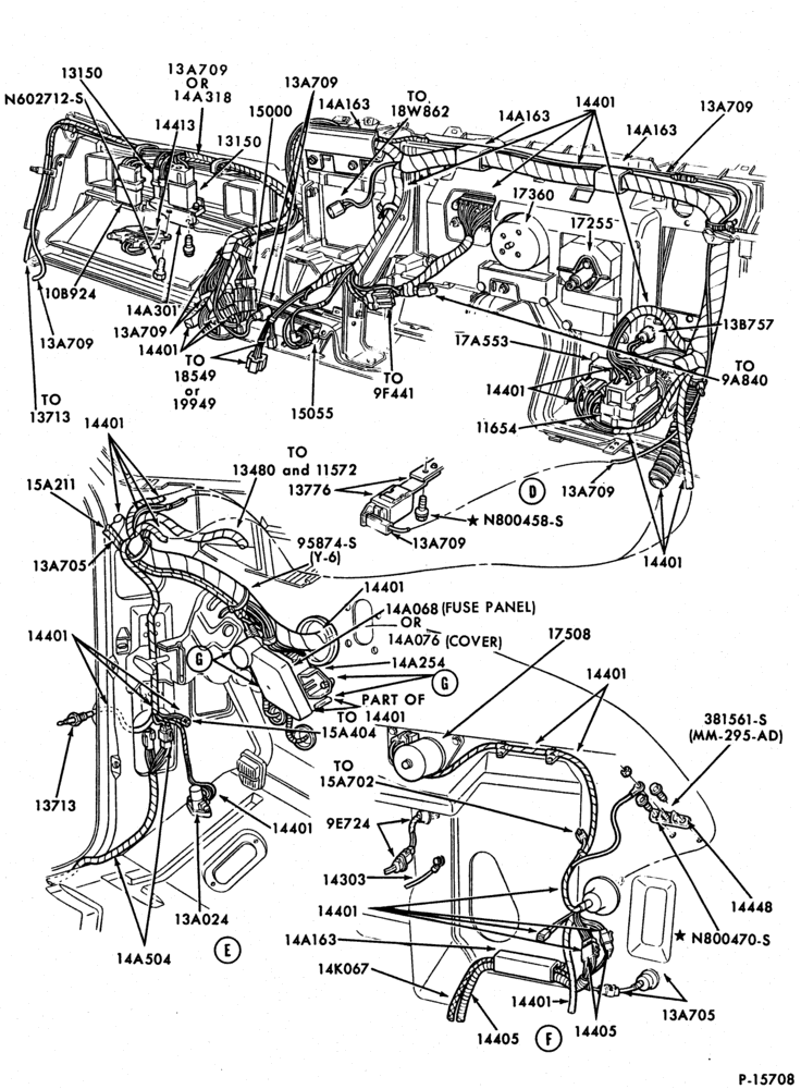 Схема ELECTRICAL SYSTEMS-Wiring system - instrument panel-F100/350