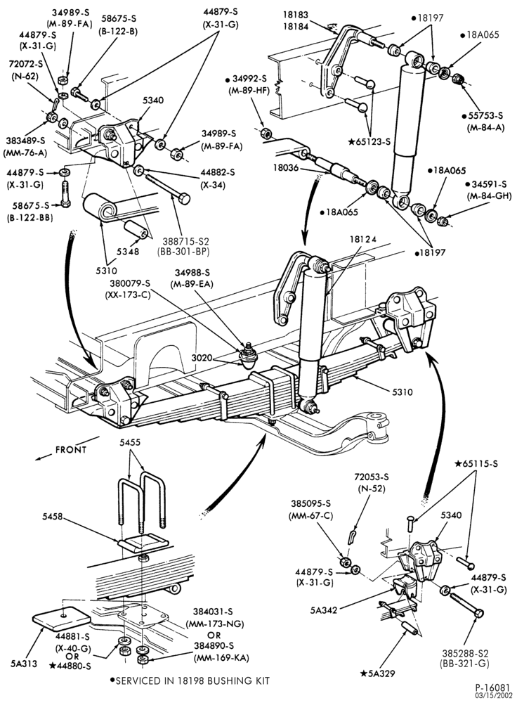 Схема Передняя подвеска (пружины, амортизаторы)-Springs and shock absorbers-F-FT600/900