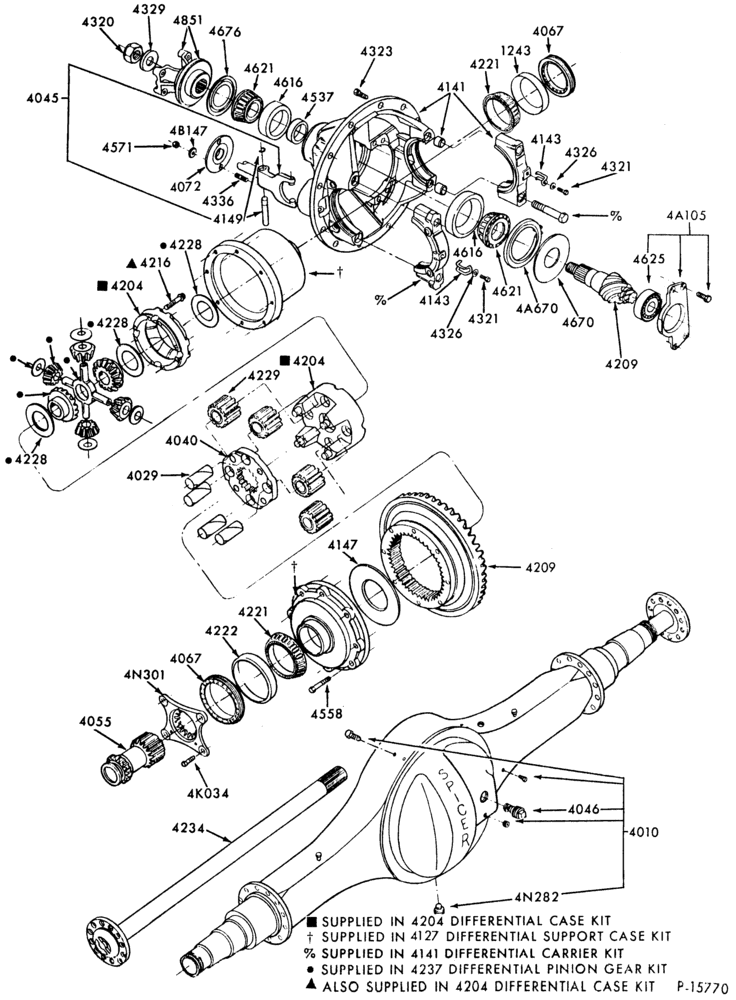 Схема REAR AXLE-Double reduction - G175-T, M185-T, M190-T and M220-T-B-F600/800