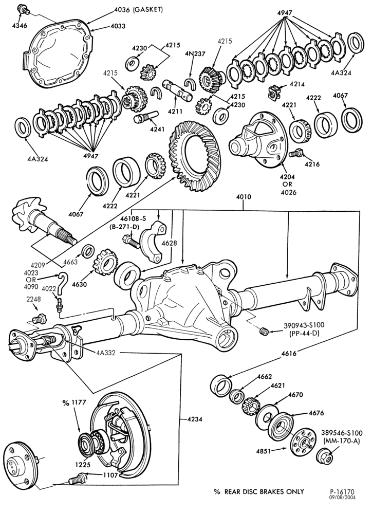 Схема REAR AXLE-Rear axle - locking