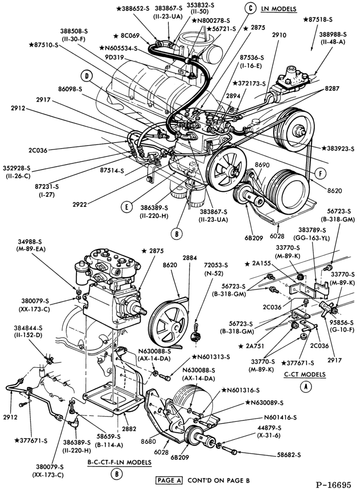 Схема BRAKE SYSTEMS-(1981/87)-8 cyl. 501 Detroit Diesel-Page A-F-FT600/900