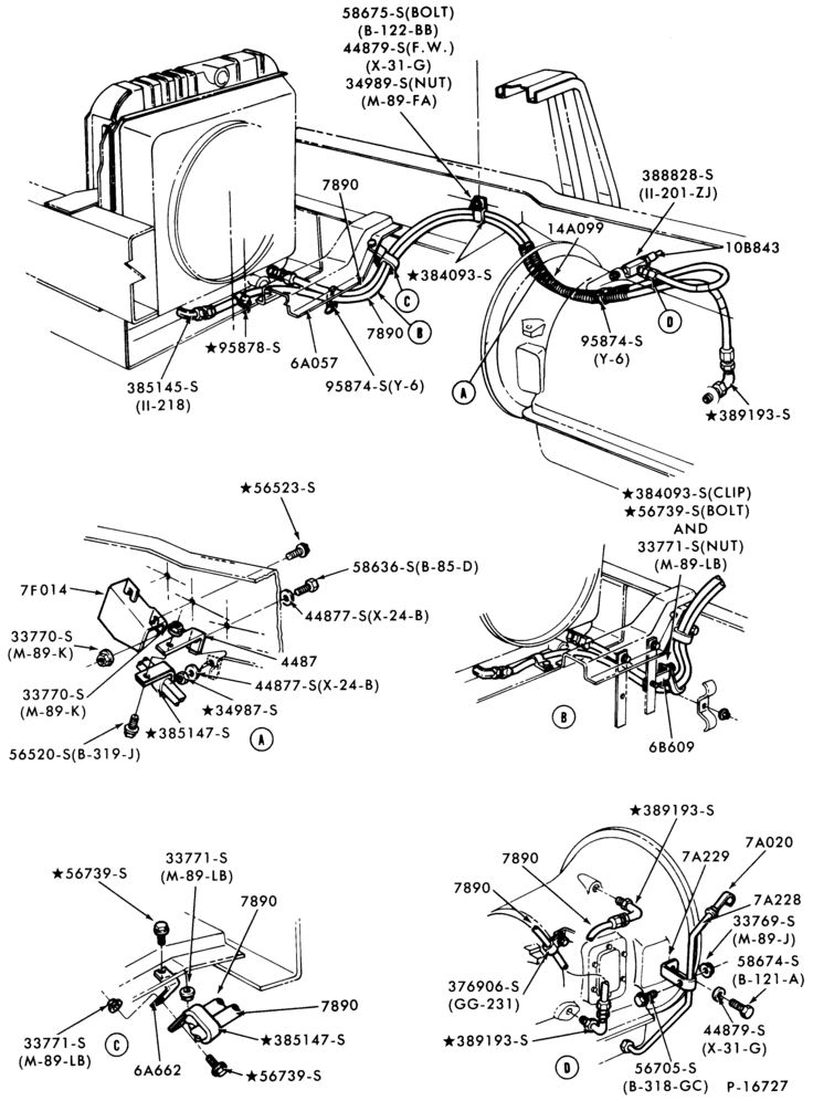 Схема OIL COOLER LINES-(1981/87)- w/MT 643 and MT 653-8 cyl. 501 (990)-C-CT700/800