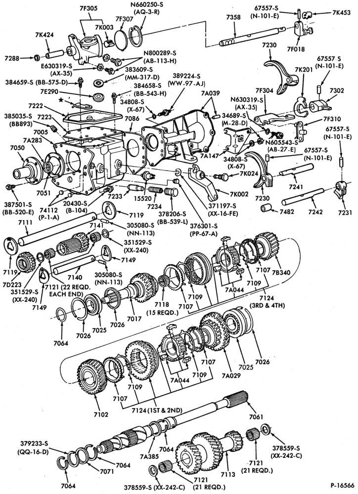 Схема INTERNAL PARTS-4 speed M/T - SROD-F150-4/W/D