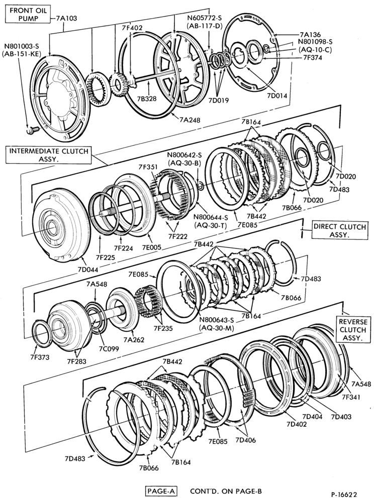Схема ATX TYPE - INTERNAL PARTS-INTERNAL PARTS - clutches, gears, shafts, extension and related parts- Page A-B,MB,E,ME,W,WE