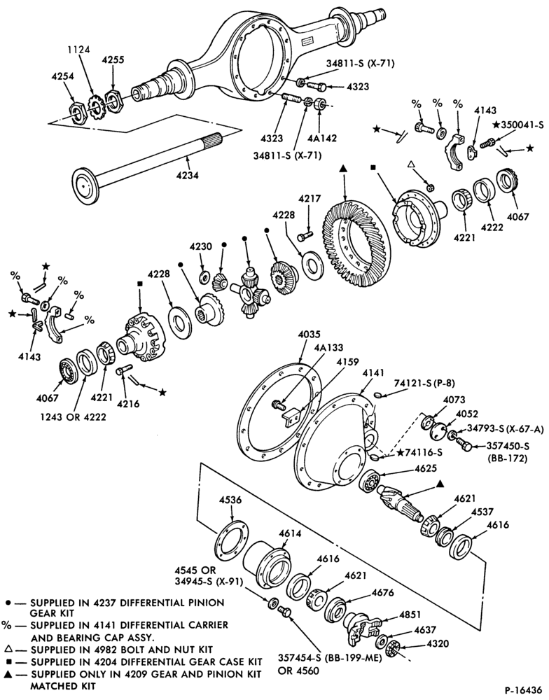 Схема REAR AXLE-Single reduction rear rear axle - 34RS, 38RS, 44RS, RS340, RS341, RS380 and RS381-CLT-CT-LNT-LT-