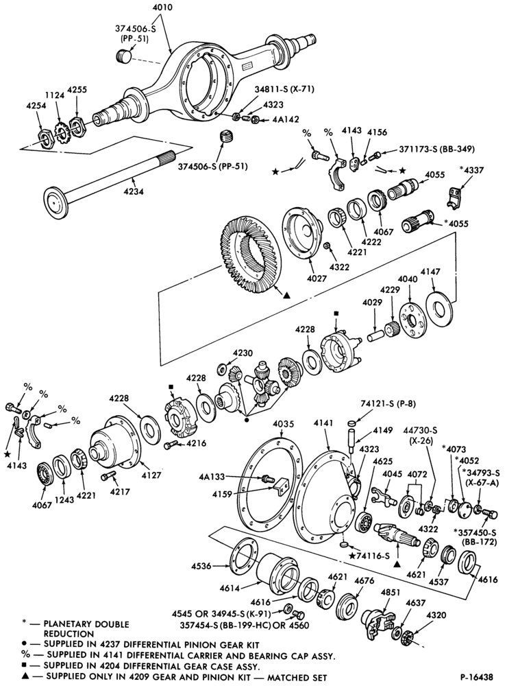 Схема REAR AXLE-Planetary double reduction and dual range rear rear axle-RP381, RT341 and RT401-CT-LNT-LT-LTL-